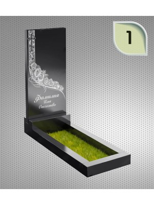 Памятник из гранита  "Клипарт" с оформлением 1 — ritualum.ru